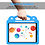 Ntech Hoes geschikt voor iPad 9e/8e/7e Generatie Kinderen Licht Blauw - Kidsproof Backcover met handvat - Hoes geschikt voor iPad 2021 - Hoes geschikt voor iPad 9/8/7 Hoes Kinderen -Kindertablet