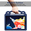 Ntech Hoes geschikt voor iPad 9e/8e/7e Generatie Kinderen Donker Blauw - Kidsproof Backcover met handvat - Hoes geschikt voor iPad 2021 - Hoes geschikt voor iPad 9/8/7 Hoes Kinderen -Kindertablet