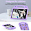 Ntech Hoes geschikt voor iPad 9e/8e/7e Generatie Kinderen Paars - Kidsproof Backcover met handvat - Hoes geschikt voor iPad 2021 - Hoes geschikt voor iPad 9/8/7 Hoes Kinderen -Kindertablet