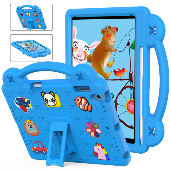 Ntech Hoes geschikt voor iPad 2018 Kinderen Licht Blauw - Hoes geschikt voor iPad 6e hoes Generatie Kidsproof Backcover met handvat - Hoes geschikt voor iPad 2017 hoes - Hoes geschikt voor iPad Kinderen -Kindertablet