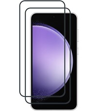 Ntech Full Cover Screenprotector Samsung Galaxy S23 FE Zwart 2pack