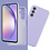 Ntech Hoesje Geschikt Voor Samsung Galaxy A25 Hoesje siliconen Lila zacht siliconen hoesje TPU backcover - Met Screenprotector - 2 stuks
