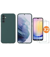 Ntech Samsung A25 Hoesje siliconen Pine Groen zacht siliconen hoesje TPU backcover