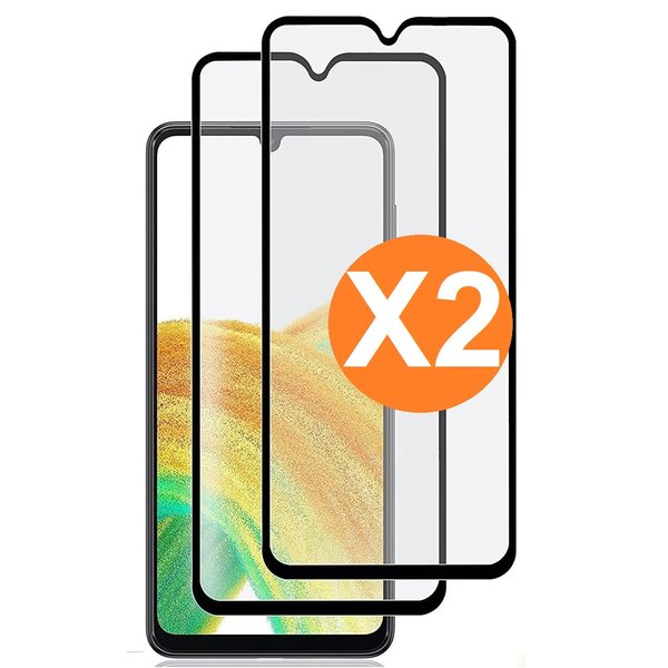 Ntech Full Cover Screenprotector Geschikt voor Samsung Galaxy A15 Zwart 2pack | Volledige Beschermglas Tempered Glass | Screenprotector Geschikt voor Samsung Galaxy A15 Screenprotector