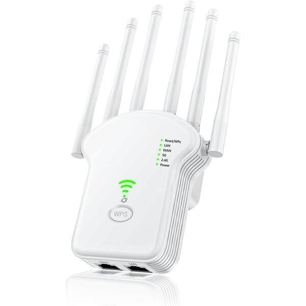 Ntech Ntech WiFi Versterker - 1200 Mbps - WPS Knop Router - WiFi Repeater Extender - WiFi Booster