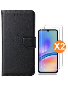 Ntech Hoesje geschikt voor Samsung Galaxy A05s bookcase Zwart