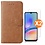 Ntech Hoesje geschikt voor Samsung Galaxy A05s bookcase Bruin - Met screenprotector tempered glass Galaxy A05s - 2x