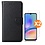 Ntech Hoesje geschikt voor Samsung Galaxy A05 bookcase Zwart - Met screenprotector tempered glass Galaxy A05 - 2x
