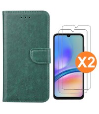 Ntech Hoesje geschikt voor Samsung Galaxy A05 bookcase Groen