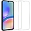 Ntech Hoesje geschikt voor Samsung Galaxy A05 bookcase Zwart - Met screenprotector tempered glass Galaxy A05 - 2x