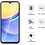 Ntech Hoesje geschikt voor Samsung Galaxy A15 5G / 4G hoesje bookcase Zwart - Met screenprotector tempered glass Galaxy A15 - 2x