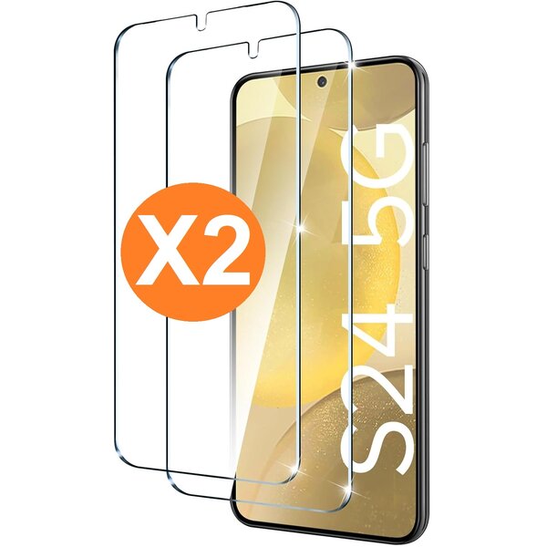 Ntech Screenprotector Beschermglas Geschikt voor Samsung Galaxy S24 - Samsung S24 Screenprotector gehard glas - screenprotector Galaxy S24 - 2 Stuks