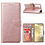 Ntech Hoesje geschikt voor Samsung Galaxy S24 Plus 5G hoesje bookcase Rose Goud - Met screenprotector tempered glass Galaxy S24 Plus - 2x