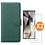 Ntech Hoesje geschikt voor Samsung Galaxy S24 Ultra 5G hoesje bookcase Groen - Met screenprotector tempered glass Galaxy S24 Ultra - 2x