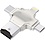 Ntech Ntech sd kaart lezer / 4 in 1 sd kaart lezer iPhone / sd kaartlezer usb c / OTG HUB-adapter, TF Flash-geheugenkaartlezer voor iPhone iOS / Android USB2.0