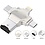 Ntech Ntech sd kaart lezer / 4 in 1 sd kaart lezer iPhone / sd kaartlezer usb c / OTG HUB-adapter, TF Flash-geheugenkaartlezer voor iPhone iOS / Android USB2.0