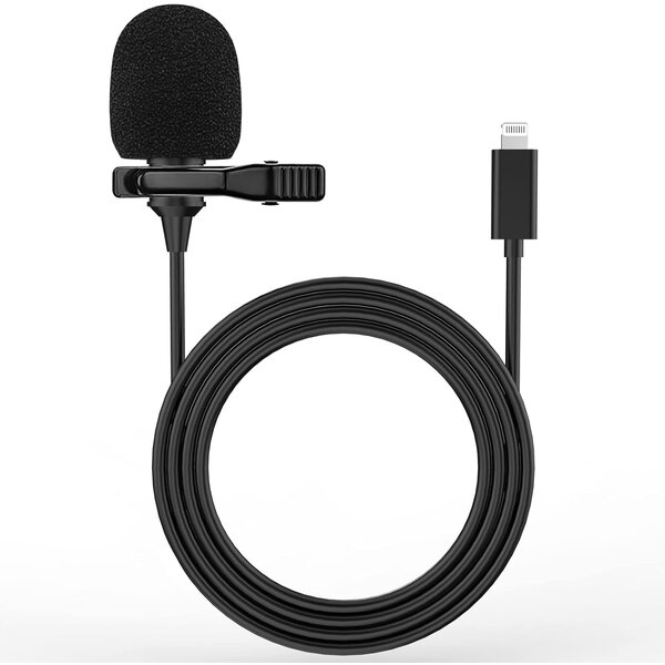 Ntech Ntech - Microfoon Geschikt voor iPhone 14 / 14 pro / 14 Pro max / 13 / 12 / 11  met Lavalier Lapel Clip - Mic Recording