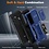 Ntech Hoesje Geschikt voor Samsung Galaxy S24 hoesje backcover Blauw met Met Draaibare Ring Houder en camera bescherming - Galaxy S24 Screenprotector - 2 stuks