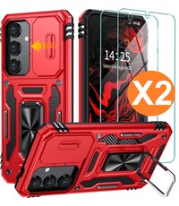 Ntech Hoesje Geschikt voor Samsung Galaxy S24 hoesje backcover Rood