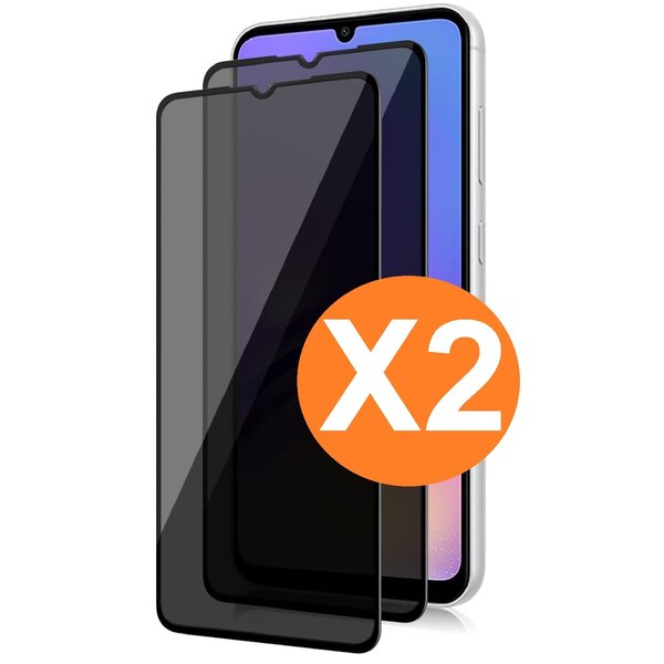 Ntech Privacy Screenprotector Geschikt voor Samsung Galaxy A05s Privacy Screenprotector Tempered glass Galaxy A05 2 Pack