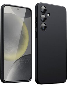 Ntech Hoesje geschikt voor Samsung Galaxy S24 5G hoesje Siliconen cover Zwart