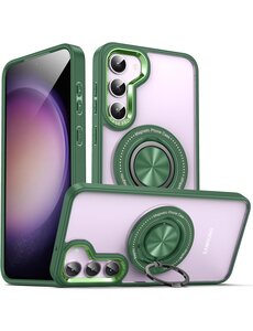 Ntech Hoesje Geschikt voor Samsung Galaxy S24 hoesje Transparant Groen