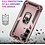 Ntech Hoesje Geschikt voor Samsung Galaxy S24 hoesje Hybrid Armor Anti-Shock hoesje Rose Goud - Galaxy S24 5G Hoesje kickstand Ring houder cover TPU backcover hoesje