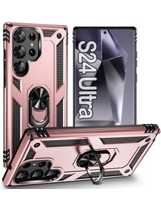 Ntech Hoesje Geschikt voor Samsung Galaxy S24 Ultra hoesje Rose Goud