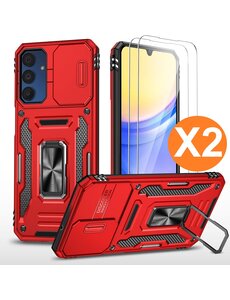 Ntech Hoesje Geschikt voor Samsung Galaxy A15 5G hoesje backcover Rood
