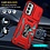 Ntech Hoesje Geschikt voor Samsung Galaxy A15 5G hoesje backcover Rood met Met Draaibare Ring Houder en camera bescherming - Galaxy A15 5G Screenprotector - 2 stuks