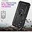 Ntech Hoesje Geschikt voor Samsung Galaxy A14 Hoesje Zwart Anti-Shock Hybrid Armor hoesje Met Draaibare Ring Houder - Samsung A14 5G Screenprotector 2 pack