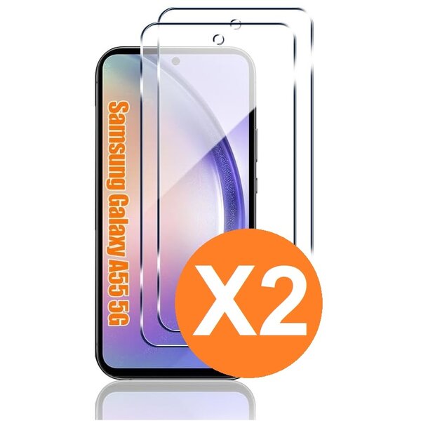 Ntech Screenprotector Geschikt voor Samsung Galaxy A55 (5G) Screenprotector Glas Gehard Tempered Glass - 2 Stuks