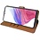 Ntech Hoesje geschikt voor Samsung Galaxy A35 5G hoesje bookcase Bruin - Met screenprotector tempered glass voor  Galaxy A35 - 2x