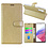 Ntech Hoesje geschikt voor Samsung Galaxy A35 5G hoesje bookcase Goud - Met screenprotector tempered glass voor  Galaxy A35 - 2x