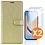 Ntech Hoesje geschikt voor Samsung Galaxy A35 5G hoesje bookcase Goud - Met screenprotector tempered glass voor  Galaxy A35 - 2x