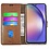 Ntech Hoesje geschikt voor Samsung Galaxy A55 5G hoesje bookcase Bruin - Met screenprotector tempered glass voor  Galaxy A55 - 2x