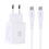 Ntech USB C Adapter Snellader Oplader 20W Geschikt Voor samsung Galaxy A35 met USB C naar USB C kabel 1M