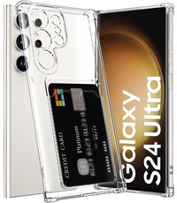 Ntech Hoesje Geschikt Voor Samsung Galaxy S24 Ultra hoesje met pasjeshouder