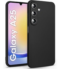 Ntech Hoesje geschikt voor Samsung Galaxy A25 hoesje Siliconen cover Zwart