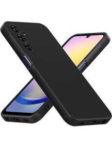 Ntech Hoesje geschikt voor Samsung Galaxy A24 hoesje Siliconen cover Zwart