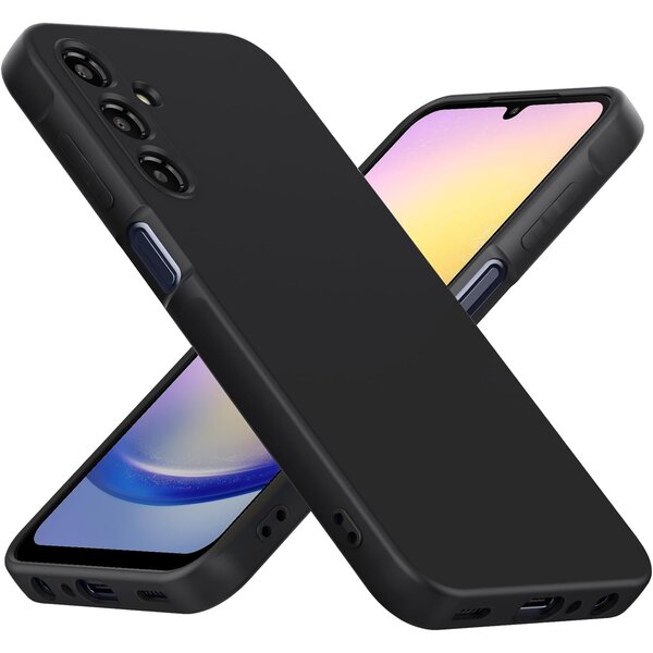 Ntech Hoesje geschikt voor Samsung Galaxy A24 hoesje Siliconen cover Zwart soft backcover