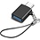 Ntech USB C naar USB A Adapter - OTG - USB 3.0 - USB C naar USB A converter - Universele USB Hub zwart - geschikt voor smartphone / tablet en Macbook en Chromebook