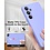 Ntech Hoesje geschikt voor Samsung Galaxy A55 siliconen hoesje Lila zacht TPU backcover - Met gehard glas screenprotector - 2 stuks