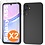 Ntech Hoesje geschikt voor Samsung Galaxy A55 siliconen hoesje Zwart zacht TPU backcover - Met gehard glas screenprotector - 2 stuks