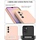 Ntech Hoesje geschikt voor Samsung Galaxy A55 siliconen hoesje Licht Roze zacht TPU backcover - Met gehard glas screenprotector - 2 stuks