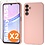 Ntech Hoesje geschikt voor Samsung Galaxy A55 siliconen hoesje Pink Sand zacht TPU backcover - Met gehard glas screenprotector - 2 stuks