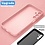 Ntech Hoesje geschikt voor Samsung Galaxy A35 siliconen hoesje Pink Sand zacht TPU backcover - Met gehard glas screenprotector - 2 stuks