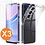 Ntech Hoesje Geschikt Voor Samsung Galaxy A35 5G Hoesje transparant Anti Shock silicone Hoesje Geschikt Voor Samsung Galaxy A35 Screenprotector Glazen 3 pack