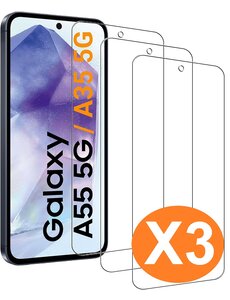 Ntech Screenprotector geschikt voor Samsung Galaxy A55 5G Tempered Glass