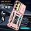 Ntech Hoesje Geschikt voor Samsung Galaxy A35 hoesje backcover Rose Goud met Met Draaibare Ring Houder en camera bescherming - Galaxy A35 Screenprotector - 2 stuks
